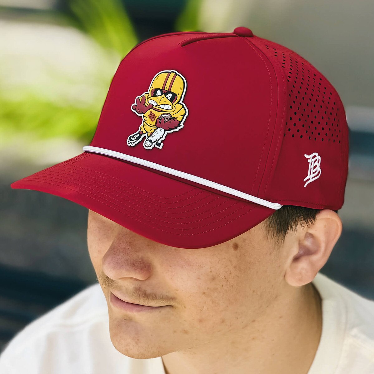 Branded Bills Football Cy Cardinal Adjustable Rope Hat front